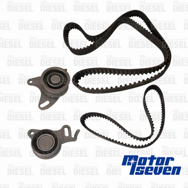 Kit de distribución (Correas) Mitsubishi L200 2.5 (1999-2006) / Hyundai 2.5 H1 (2005-2010) - H100 (1996-2004) - Porter (1996-2010) - Terracan (2001-2003) / Kia Frontier 2.5 (2005-2011) Código 23356-42500 Motor Seven Corea