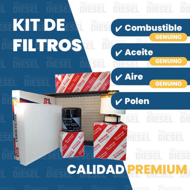 Kit Filtros Toyota Hilux 2.4 (2016-2020) Calidad Premium