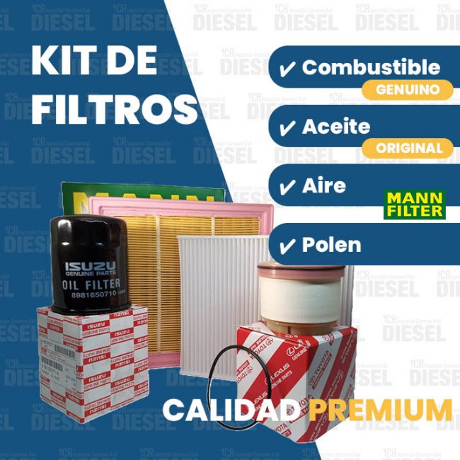 Kit Filtros Chevrolet Dmax 2.5 (2015-2019) Euro 5 Calidad Premium